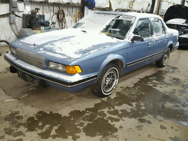 1G4AH51N1KT422893 - 1989 BUICK CENTURY CU BLUE photo 2