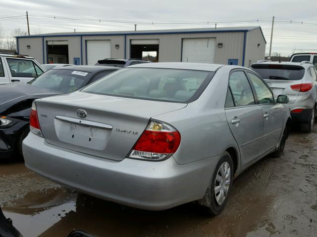 4T1BE32K15U425524 - 2005 TOYOTA CAMRY LE SILVER photo 4