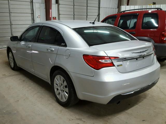 1C3CCBAG3CN316810 - 2012 CHRYSLER 200 LX SILVER photo 3