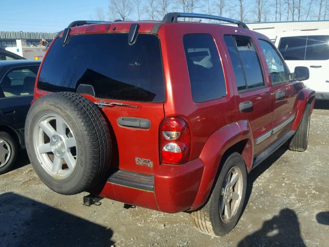 1J4GL58K26W203190 - 2006 JEEP LIBERTY LI RED photo 4