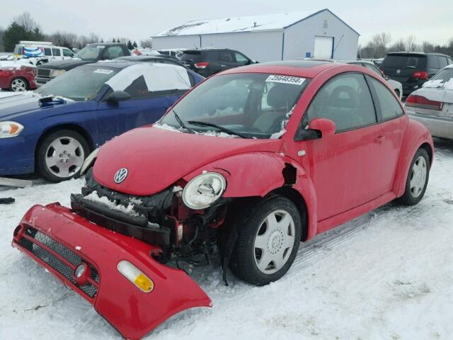 3VWCS21C01M430053 - 2001 VOLKSWAGEN NEW BEETLE RED photo 2