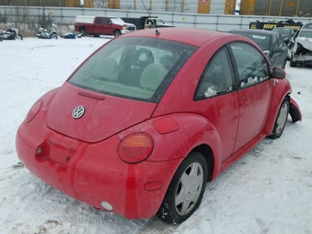 3VWCS21C01M430053 - 2001 VOLKSWAGEN NEW BEETLE 红色 照片 4