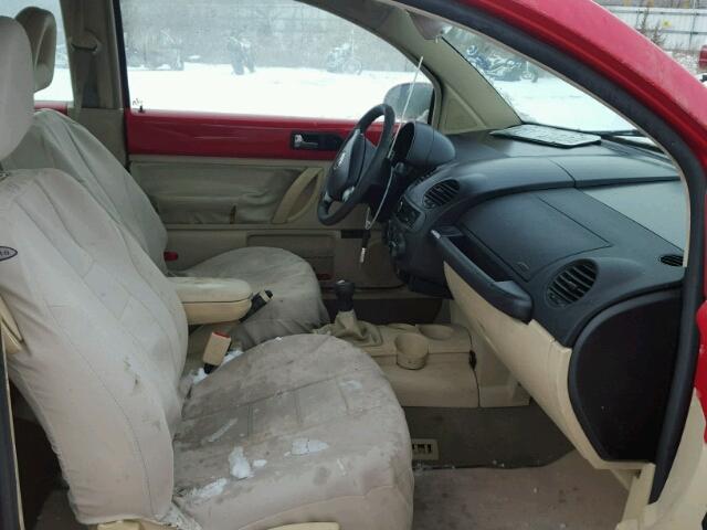 3VWCS21C01M430053 - 2001 VOLKSWAGEN NEW BEETLE 红色 照片 5