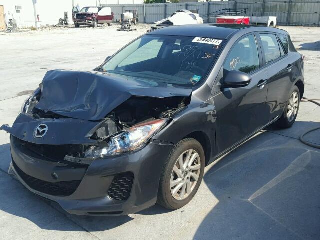 JM1BL1L73D1815310 - 2013 MAZDA MAZDA3I CHARCOAL photo 2