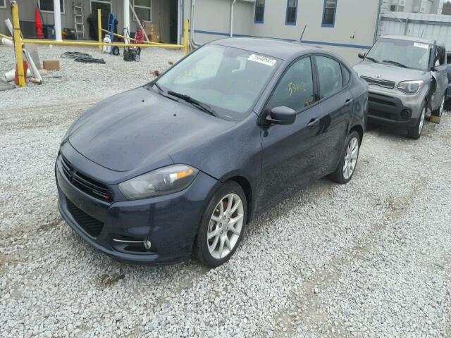 1C3CDFBA9DD312458 - 2013 DODGE DART SXT BLUE photo 2