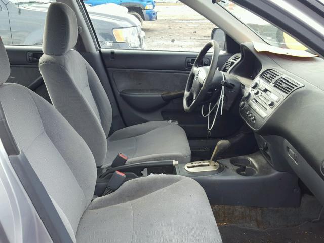 1HGES16541L050703 - 2001 HONDA CIVIC LX SILVER photo 5