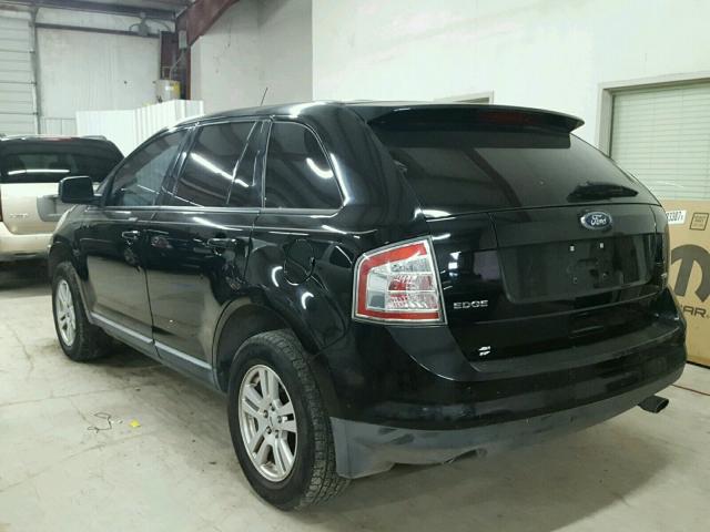 2FMDK38C88BA76812 - 2008 FORD EDGE SEL BLACK photo 3