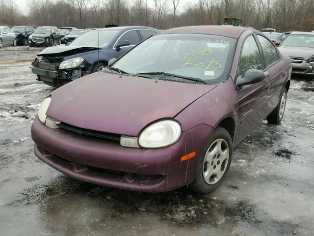 1B3ES46C8YD717051 - 2000 DODGE NEON BASE PURPLE photo 2