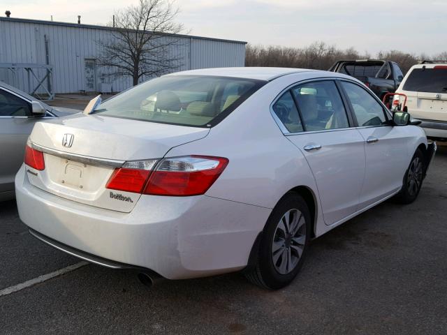 1HGCR2F35DA211289 - 2013 HONDA ACCORD LX WHITE photo 4