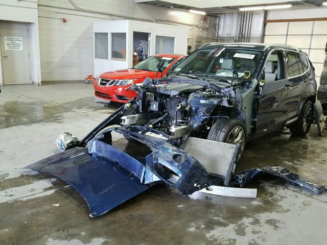 5UXWY3C58G0N88847 - 2016 BMW X3 XDRIVE2 Синий фото 2