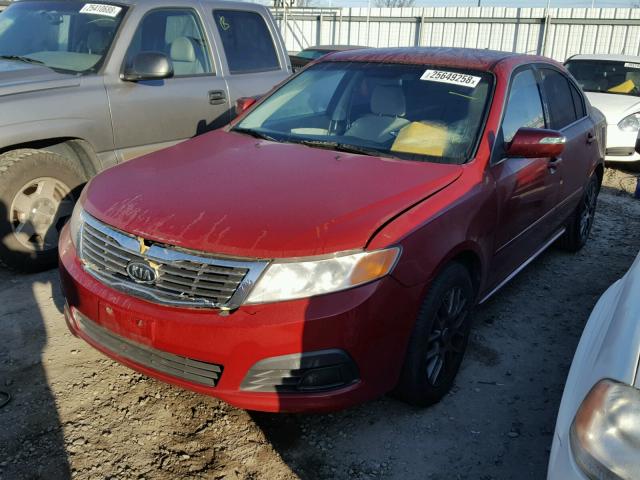 KNAGE228X95292106 - 2009 KIA OPTIMA LX RED photo 2