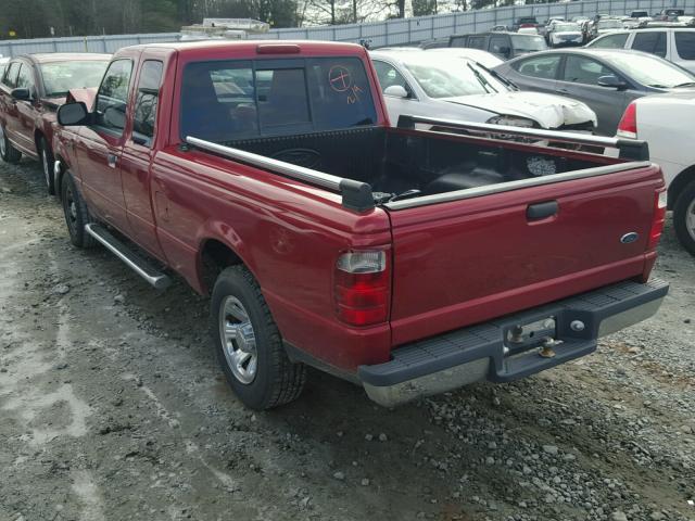 1FTYR44E24PA64947 - 2004 FORD RANGER SUP RED photo 3