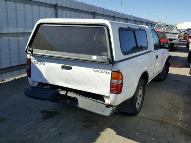 5TENL42N74Z392235 - 2004 TOYOTA TACOMA WHITE photo 4