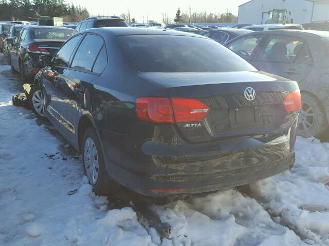 3VW2K7AJ3EM354485 - 2014 VOLKSWAGEN JETTA BASE 黑色 照片 3