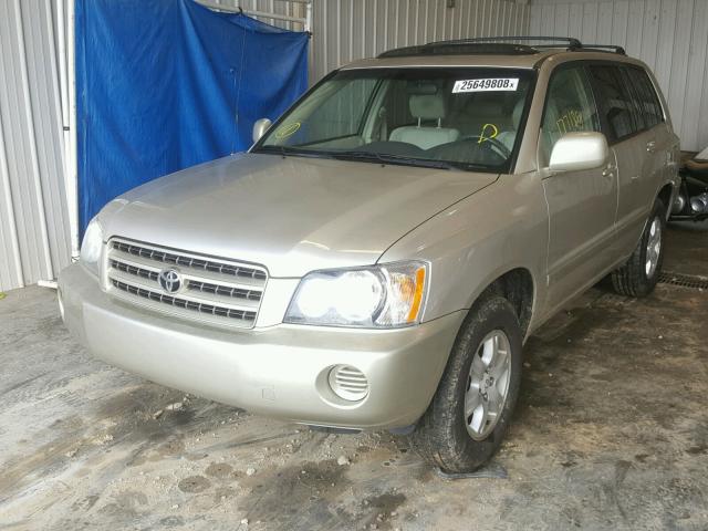 JTEGF21A430075820 - 2003 TOYOTA HIGHLANDER TAN photo 2