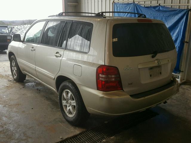 JTEGF21A430075820 - 2003 TOYOTA HIGHLANDER TAN photo 3