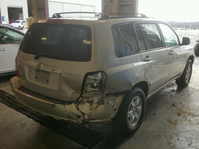 JTEGF21A430075820 - 2003 TOYOTA HIGHLANDER TAN photo 4