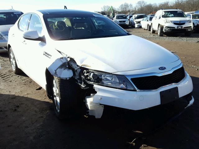 KNAGN4A78B5174307 - 2011 KIA OPTIMA EX WHITE photo 1