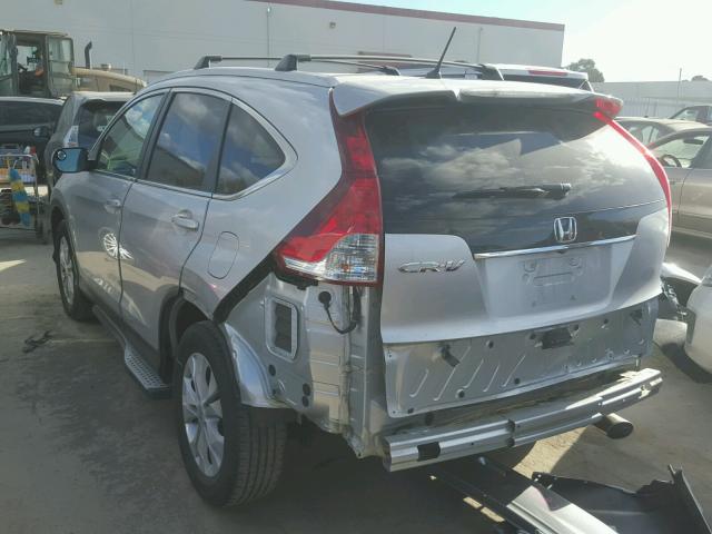 2HKRM3H54DH516402 - 2013 HONDA CR-V EX SILVER photo 3