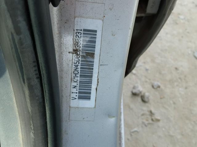 KMHDN45D82U390231 - 2002 HYUNDAI ELANTRA GL SILVER photo 10