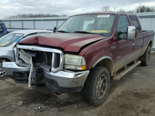 1FTNW21PX4EA15948 - 2004 FORD F250 SUPER MAROON photo 2