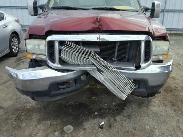 1FTNW21PX4EA15948 - 2004 FORD F250 SUPER MAROON photo 9