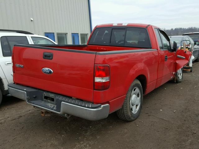 1FTRF12227KC11872 - 2007 FORD F150 RED photo 4