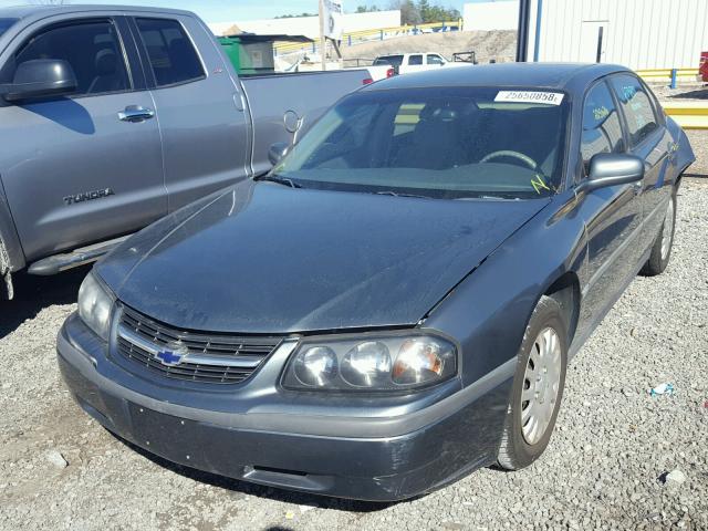 2G1WF52E159248794 - 2005 CHEVROLET IMPALA CHARCOAL photo 2