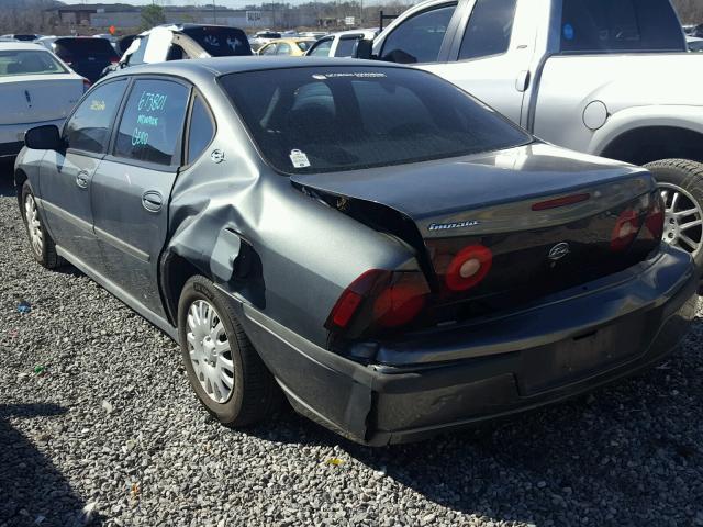 2G1WF52E159248794 - 2005 CHEVROLET IMPALA CHARCOAL photo 3