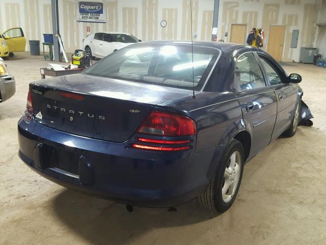 1B3EL46T35N675004 - 2005 DODGE STRATUS SX BLUE photo 4