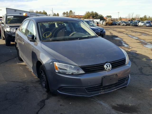 3VW1K7AJ0EM276890 - 2014 VOLKSWAGEN JETTA BASE GRAY photo 1