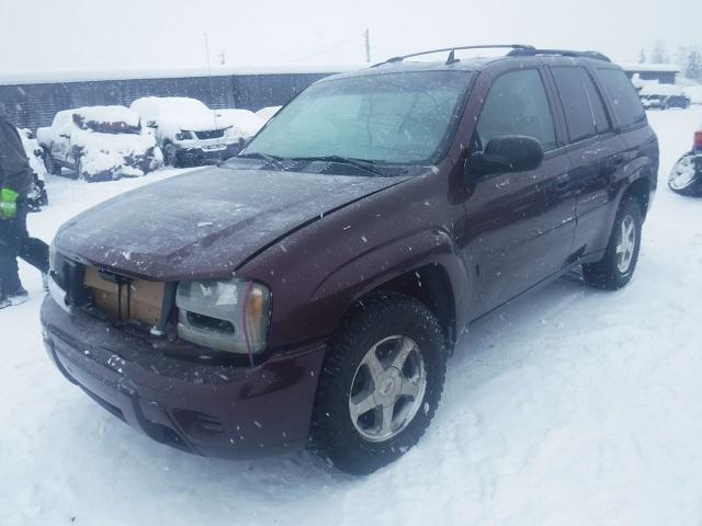 1GNDT13S962292201 - 2006 CHEVROLET TRAILBLAZE MAROON photo 2