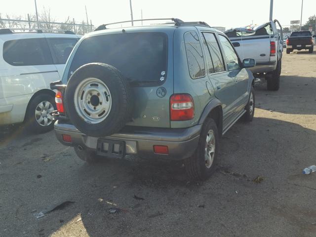 KNDJA723615039780 - 2001 KIA SPORTAGE GREEN photo 4