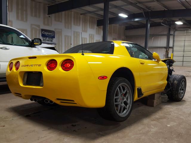 1G1YY12S125128424 - 2002 CHEVROLET CORVETTE Z YELLOW photo 4