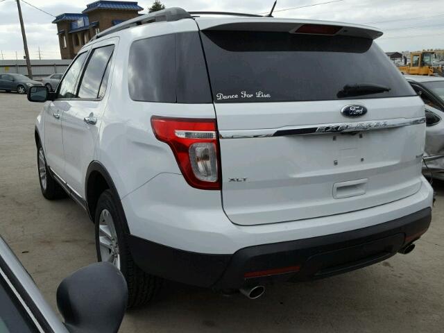 1FM5K8D86DGA63403 - 2013 FORD EXPLORER X WHITE photo 3