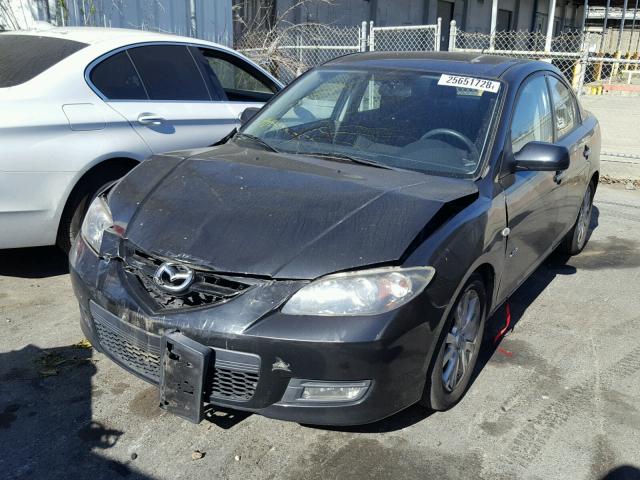 JM1BK324081776008 - 2008 MAZDA 3 S BLACK photo 2