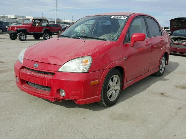 JS2RA41S635152857 - 2003 SUZUKI AERIO S RED photo 2