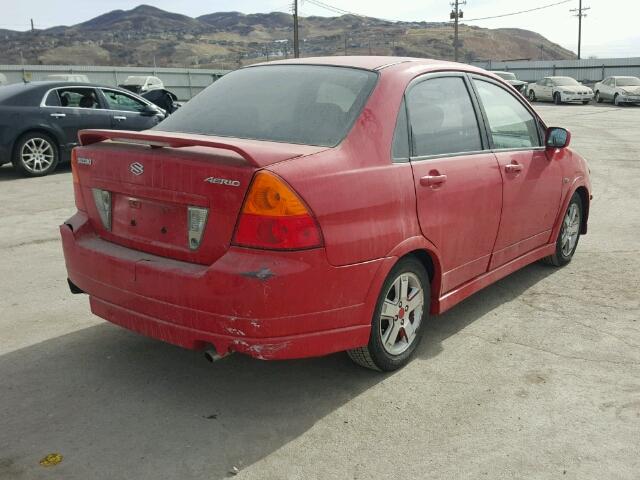 JS2RA41S635152857 - 2003 SUZUKI AERIO S RED photo 4