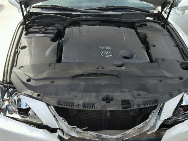 JTHBK262075032952 - 2007 LEXUS IS 250 SILVER photo 7