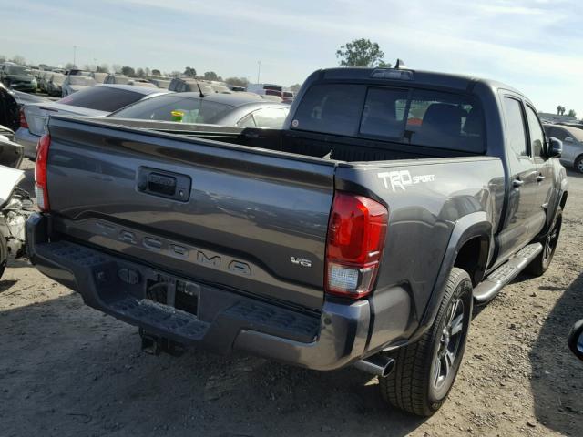 3TMBZ5DN0GM001187 - 2016 TOYOTA TACOMA DOU GRAY photo 4