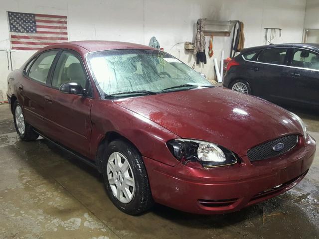 1FAFP53UX7A166151 - 2007 FORD TAURUS SE BURGUNDY photo 1