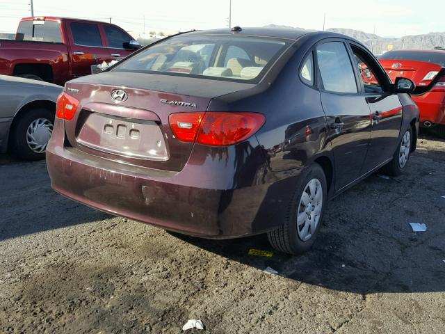 KMHDU46D38U428927 - 2008 HYUNDAI ELANTRA GL PURPLE photo 4