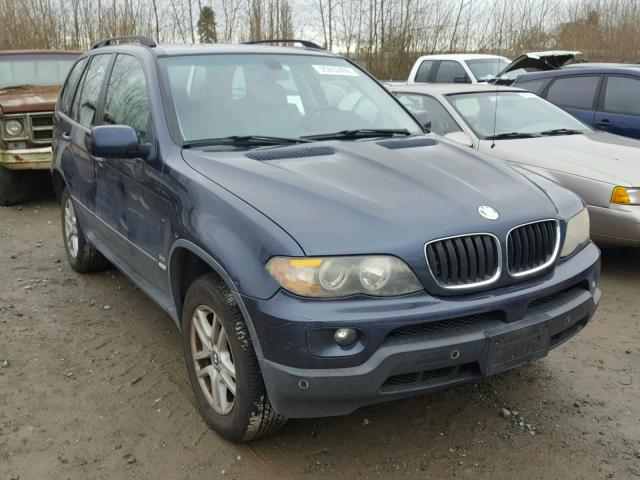 5UXFA13565LY05980 - 2005 BMW X5 3.0I BLUE photo 1