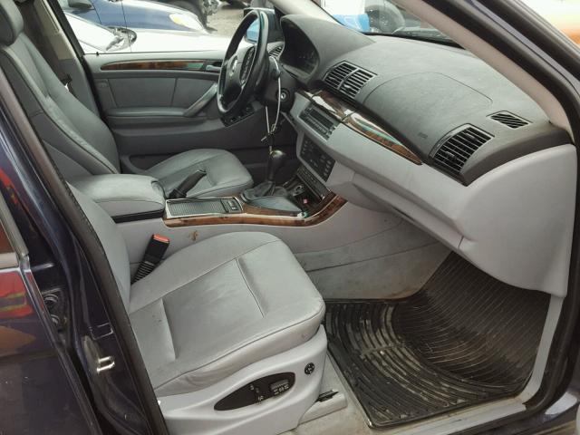 5UXFA13565LY05980 - 2005 BMW X5 3.0I BLUE photo 5