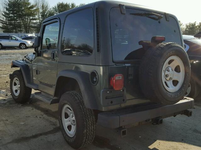 1J4FA49S42P730114 - 2002 JEEP WRANGLER / GREEN photo 3