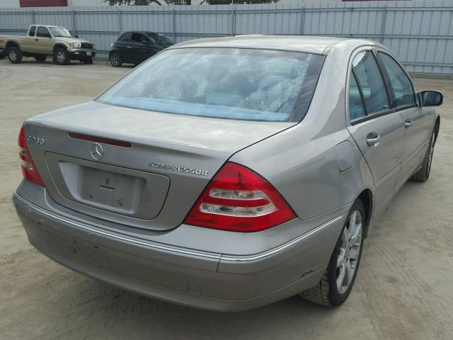 WDBRF40J74F454446 - 2004 MERCEDES-BENZ C 230K SPO SILVER photo 4