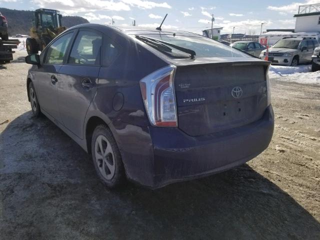 JTDKN3DU2C0335810 - 2012 TOYOTA PRIUS BLUE photo 3