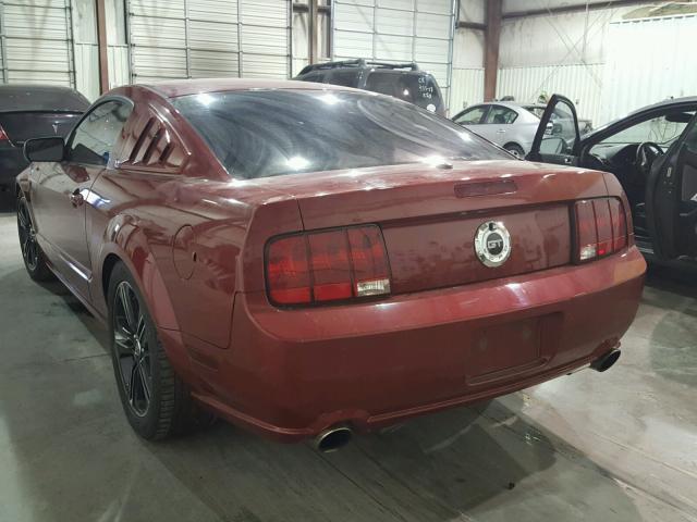 1ZVHT82H685101387 - 2008 FORD MUSTANG GT BURGUNDY photo 3