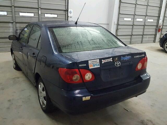 JTDBR32E970113657 - 2007 TOYOTA COROLLA CE BLUE photo 3