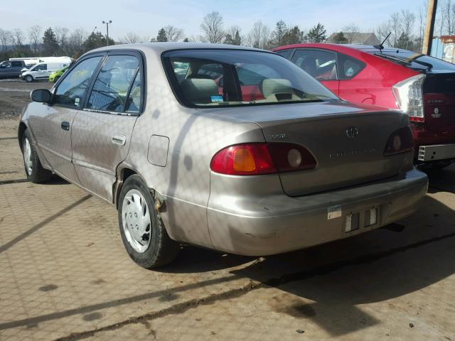 2T1BR12E91C402104 - 2001 TOYOTA COROLLA CE BEIGE photo 3